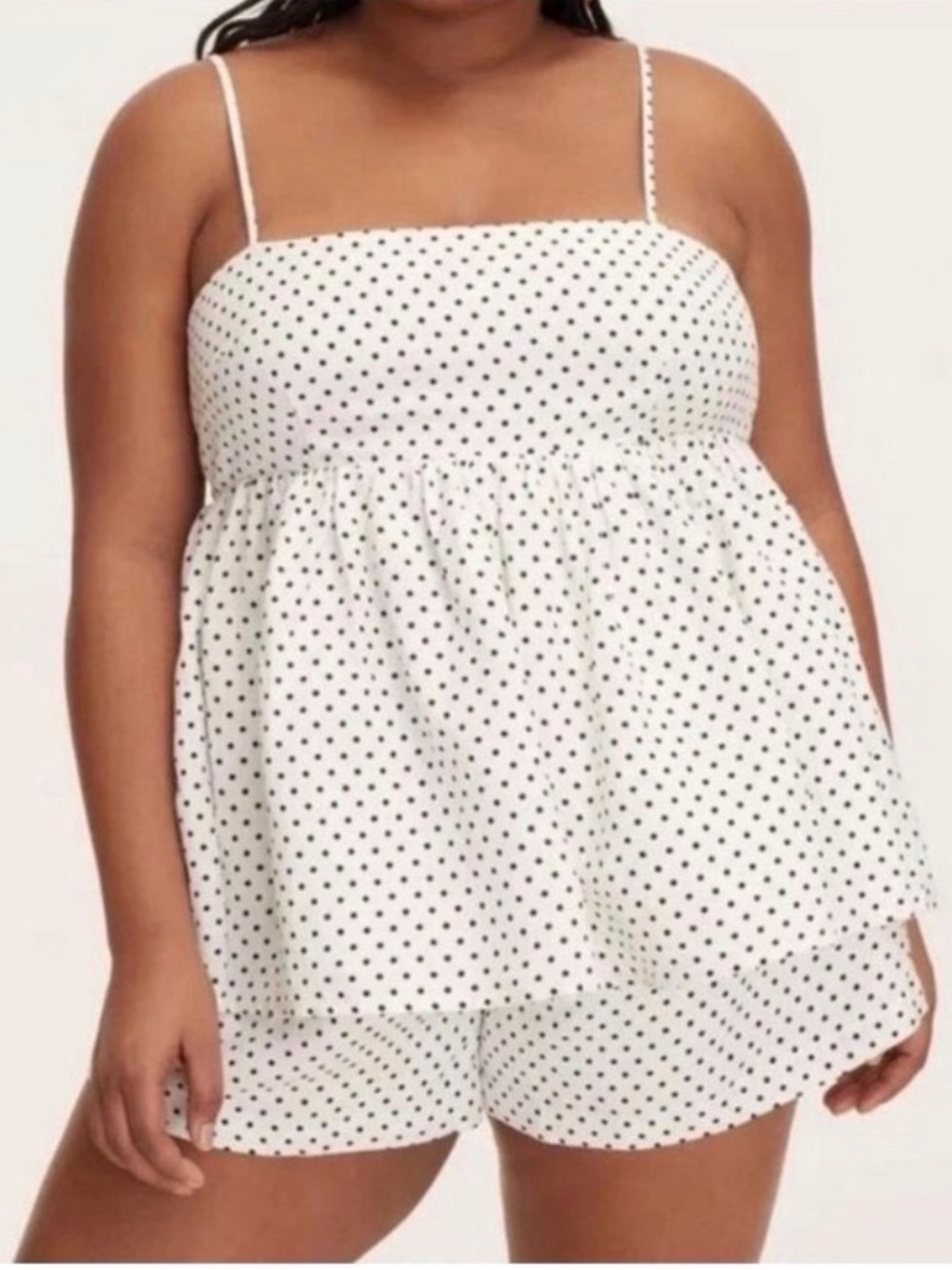 kate spade White Polka Dot Spaghetti Strap Top